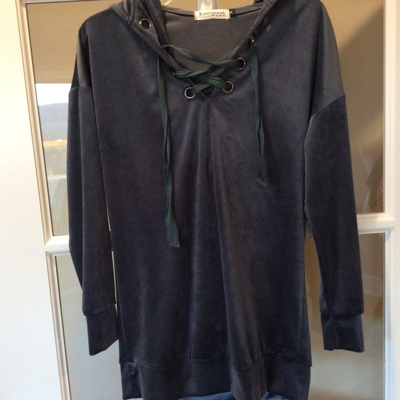 Boutique charcoal hoodie pullover B Original S - Picture 2 of 4
